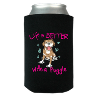 Load image into Gallery viewer, Designs by MyUtopia Shout Out:Life Is Better with a Puggle Can Wrap,Black,Can Wrap
