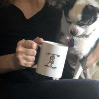 Load image into Gallery viewer, Designs by MyUtopia Shout Out:Life Is Better with a Puggle Ceramic White Coffee Mug
