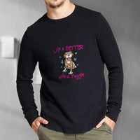 Load image into Gallery viewer, Designs by MyUtopia Shout Out:Life Is Better with a Puggle Long Sleeve T-Shirt
