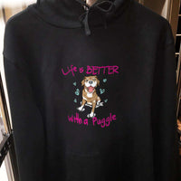 Load image into Gallery viewer, Designs by MyUtopia Shout Out:Life Is Better with a Puggle Pullover Hoodie
