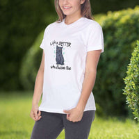 Load image into Gallery viewer, Designs by MyUtopia Shout Out:Life Is Better with a Russian Blue Adult Unisex T-Shirt
