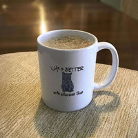 Load image into Gallery viewer, Designs by MyUtopia Shout Out:Life Is Better with a Russian Blue Ceramic White Coffee Mug
