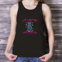 Load image into Gallery viewer, Designs by MyUtopia Shout Out:Life Is Better with a Russian Blue Ladies Tank Top
