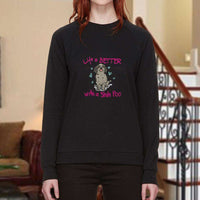 Load image into Gallery viewer, Designs by MyUtopia Shout Out:Life Is Better with a Shih Poo Adult Crewneck Sweat Shirt
