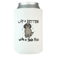 Load image into Gallery viewer, Designs by MyUtopia Shout Out:Life Is Better with a Shih Poo Can Wrap,White,Can Wrap
