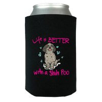 Load image into Gallery viewer, Designs by MyUtopia Shout Out:Life Is Better with a Shih Poo Can Wrap,Black,Can Wrap
