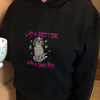 Load image into Gallery viewer, Designs by MyUtopia Shout Out:Life Is Better with a Shih Poo Pullover Hoodie
