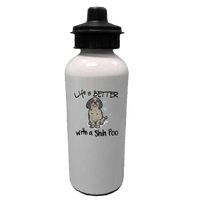 Load image into Gallery viewer, Designs by MyUtopia Shout Out:Life Is Better with a Shih Poo Stainless Steel Reusable Water Bottle
