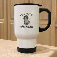 Load image into Gallery viewer, Designs by MyUtopia Shout Out:Life Is Better with a Shih Poo Stainless Steel Travel Mug
