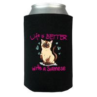 Load image into Gallery viewer, Designs by MyUtopia Shout Out:Life Is Better with a Siamese Can Wrap,Black,Can Wrap

