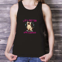 Load image into Gallery viewer, Designs by MyUtopia Shout Out:Life Is Better with a Siamese Ladies Tank Top
