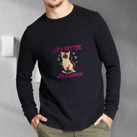 Load image into Gallery viewer, Designs by MyUtopia Shout Out:Life Is Better with a Siamese Long Sleeve T-Shirt
