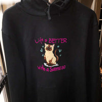 Load image into Gallery viewer, Designs by MyUtopia Shout Out:Life Is Better with a Siamese Pullover Hoodie
