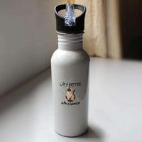 Load image into Gallery viewer, Designs by MyUtopia Shout Out:Life Is Better with a Siamese Stainless Steel Reusable Water Bottle
