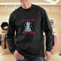 Load image into Gallery viewer, Designs by MyUtopia Shout Out:Life Is Better with a Tabby Adult Crewneck Sweat Shirt
