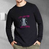 Load image into Gallery viewer, Designs by MyUtopia Shout Out:Life Is Better with a Tabby Long Sleeve T-Shirt
