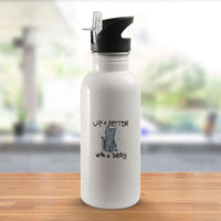 Load image into Gallery viewer, Designs by MyUtopia Shout Out:Life Is Better with a Tabby Stainless Steel Reusable Water Bottle
