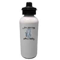 Load image into Gallery viewer, Designs by MyUtopia Shout Out:Life Is Better with a Tabby Stainless Steel Reusable Water Bottle
