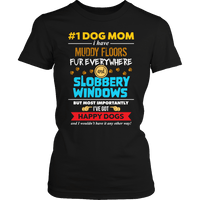Load image into Gallery viewer, Designs by MyUtopia Shout Out:Limited Edition - # 1 Dog Mom,Womens Shirt / Black / S,Adult Unisex T-Shirt
