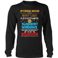 Load image into Gallery viewer, Designs by MyUtopia Shout Out:Limited Edition - # 1 Dog Mom,Long Sleeve / Black / S,Adult Unisex T-Shirt
