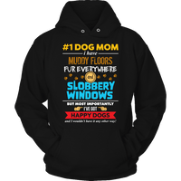 Load image into Gallery viewer, Designs by MyUtopia Shout Out:Limited Edition - # 1 Dog Mom,Hoodie / Black / S,Adult Unisex T-Shirt
