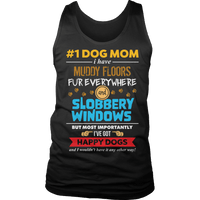 Load image into Gallery viewer, Designs by MyUtopia Shout Out:Limited Edition - # 1 Dog Mom,Mens Tank Top / Black / S,Adult Unisex T-Shirt
