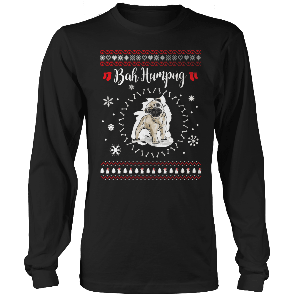 Designs by MyUtopia Shout Out:Limited Edition - Bah Humpug,Long Sleeve / Black / S,Long Sleeve T-Shirts