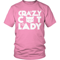 Load image into Gallery viewer, Designs by MyUtopia Shout Out:Limited Edition - Crazy Cat Lady,Unisex Shirt / Pink / S,Adult Unisex T-Shirt
