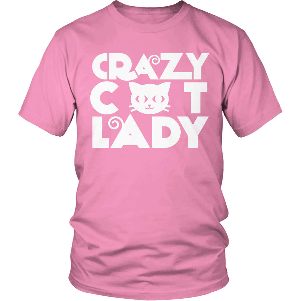Designs by MyUtopia Shout Out:Limited Edition - Crazy Cat Lady,Unisex Shirt / Pink / S,Adult Unisex T-Shirt