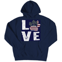 Load image into Gallery viewer, Designs by MyUtopia Shout Out:Limited Edition - Love Dog,Hoodie / Navy / S,Unisex Shirt

