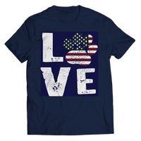 Load image into Gallery viewer, Designs by MyUtopia Shout Out:Limited Edition - Love Dog,Unisex Shirt / Navy / S,Unisex Shirt
