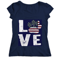 Load image into Gallery viewer, Designs by MyUtopia Shout Out:Limited Edition - Love Dog,Ladies Classic Shirt / Navy / S,Unisex Shirt
