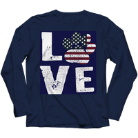 Load image into Gallery viewer, Designs by MyUtopia Shout Out:Limited Edition - Love Dog,Long Sleeve / Navy / S,Unisex Shirt
