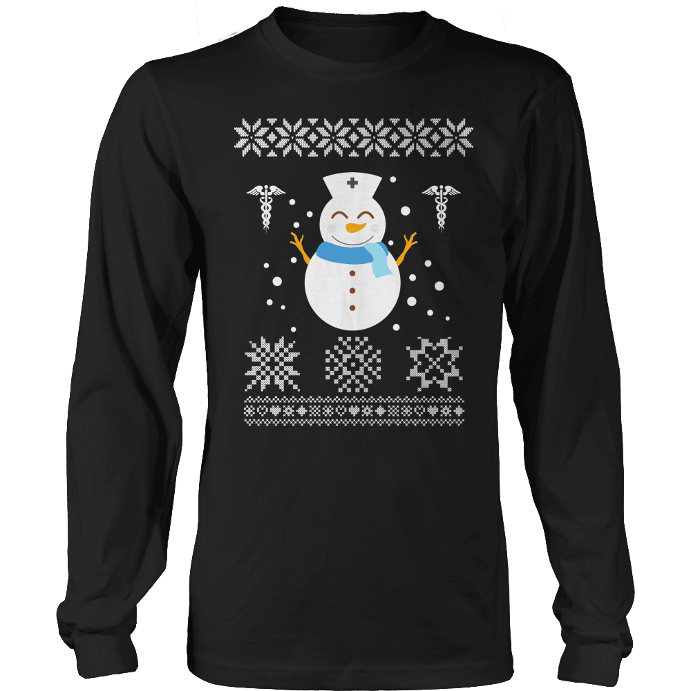 Designs by MyUtopia Shout Out:Limited Edition - Nurse Christmas,Long Sleeve / Black / S,Long Sleeve T-Shirts