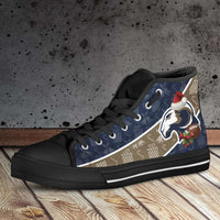 Load image into Gallery viewer, Designs by MyUtopia Shout Out:Los Angeles Rams Christmas Football Pattern Canvas High Top Shoes

