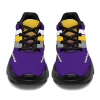 Load image into Gallery viewer, Designs by MyUtopia Shout Out:Louisiana #LovePurpleLiveGold Chunky Sneakers
