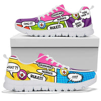 Load image into Gallery viewer, Designs by MyUtopia Shout Out:Louisiana Nurses Rule Mesh Fabric Running Shoes,Women&#39;s / Ladies US5 (EU35),Running Shoes
