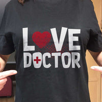 Load image into Gallery viewer, Designs by MyUtopia Shout Out:Love Doctor Valentines Day Humor Adult Unisex T-Shirt
