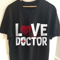 Load image into Gallery viewer, Designs by MyUtopia Shout Out:Love Doctor Valentines Day Humor Adult Unisex T-Shirt

