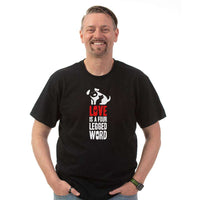 Load image into Gallery viewer, Designs by MyUtopia Shout Out:Love is a Four Legged Word Adult Unisex Cotton T-Shirt Special Offer
