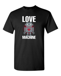Load image into Gallery viewer, Designs by MyUtopia Shout Out:Love Machine Valentines Day Humor Adult Unisex T-Shirt,S / Black,Adult Unisex T-Shirt
