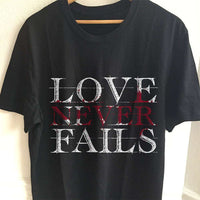 Load image into Gallery viewer, Designs by MyUtopia Shout Out:Love Never Fails Adult Unisex T-Shirt
