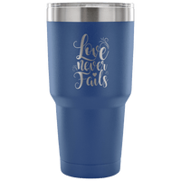 Load image into Gallery viewer, Designs by MyUtopia Shout Out:Love Never Fails Engraved Insulated Double Wall Steel Tumbler Travel Mug,Royal Blue / 30 Oz,Polar Camel Tumbler
