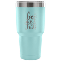 Load image into Gallery viewer, Designs by MyUtopia Shout Out:Love Never Fails Engraved Insulated Double Wall Steel Tumbler Travel Mug,Light Blue / 30 Oz,Polar Camel Tumbler
