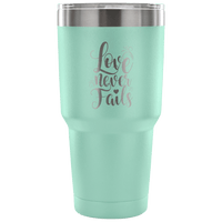 Load image into Gallery viewer, Designs by MyUtopia Shout Out:Love Never Fails Engraved Insulated Double Wall Steel Tumbler Travel Mug,Teal / 30 Oz,Polar Camel Tumbler
