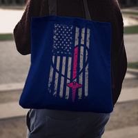 Load image into Gallery viewer, Designs by MyUtopia Shout Out:Love Nursing and USA Fabric Totebag Reusable Shopping Tote
