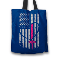 Load image into Gallery viewer, Designs by MyUtopia Shout Out:Love Nursing and USA Fabric Totebag Reusable Shopping Tote
