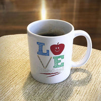 Load image into Gallery viewer, Designs by MyUtopia Shout Out:Love Preschool White Ceramic Coffee Mug,11oz / White,Ceramic Coffee Mug
