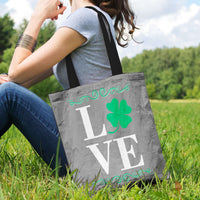 Load image into Gallery viewer, Designs by MyUtopia Shout Out:Love St. Patrick&#39;s Day Fabric Totebag Reusable Shopping Tote
