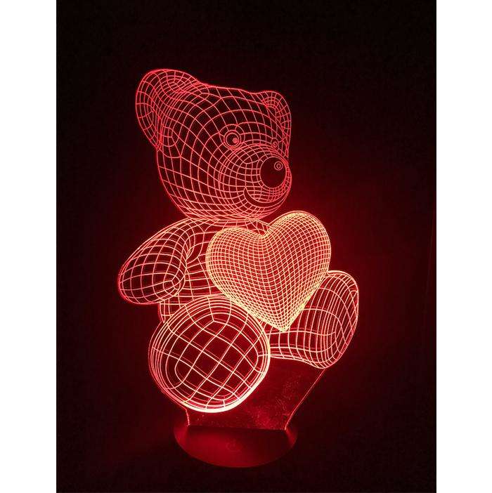 Designs by MyUtopia Shout Out:Love You Bear USB Powered LED Night-light Lamp Glows in Multiple Colors